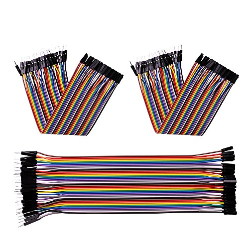 Elegoo Lot De 120pcs Cables Dupont Breadboard 28awg 3 En 1 40pin Male Vers Fe