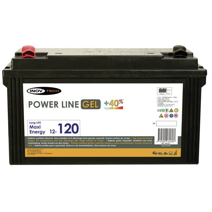 Elektron Batterie Auxiliaire Power Line Gel 120 A