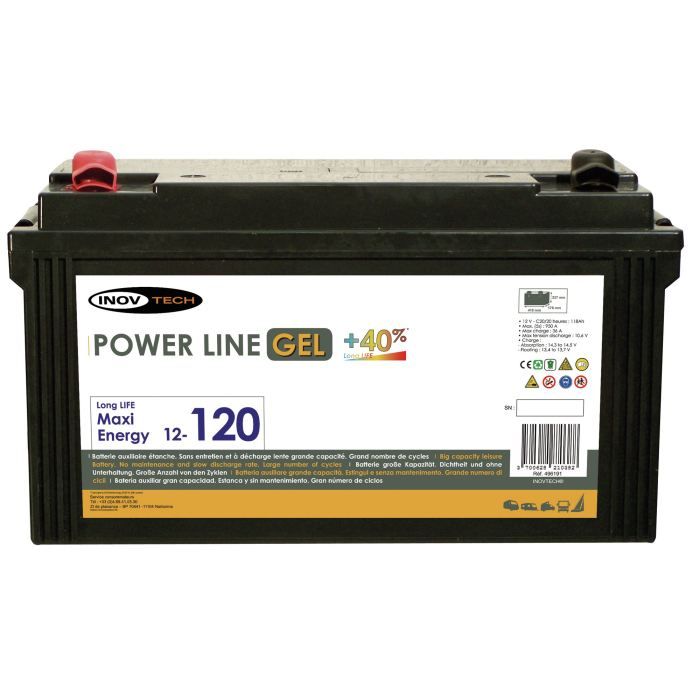 ELEKTRON Batterie Auxiliaire Power Line Gel 120 A