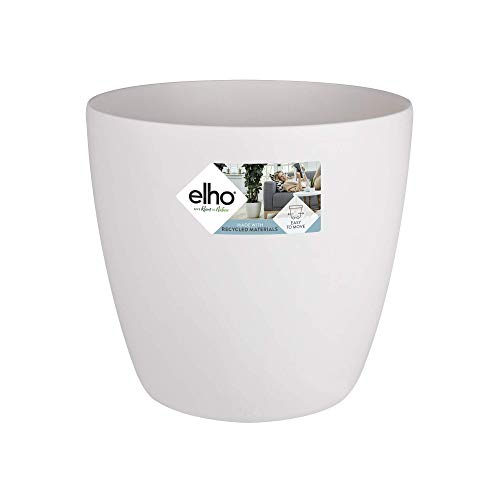 Elho Brussels Pot De Fleurs Rond Roues 40 Blanc O 39 X H 37 Cm Interieur 100 Recycle