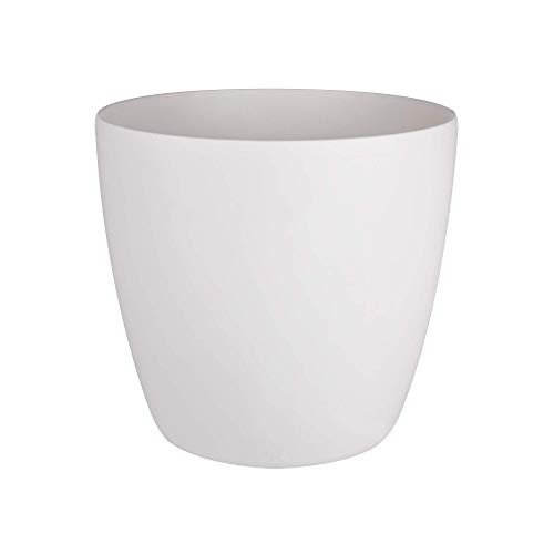 Elho Brussels Pot De Fleurs Rond Roues 40 Blanc O 39 X H 37 Cm Interieur 100 Recycle