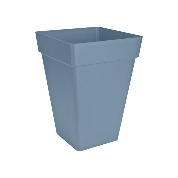 Elho Pot De Fleur Carre Haut Loft Urban 30 X 30 X H 41 Cm Bleu Vintage