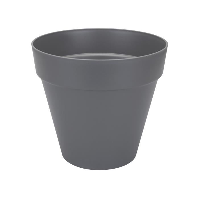 Pot De Fleur Elho Plastique Rond Loft Urban Gris Anthracite Ø 50 Cm 48 L