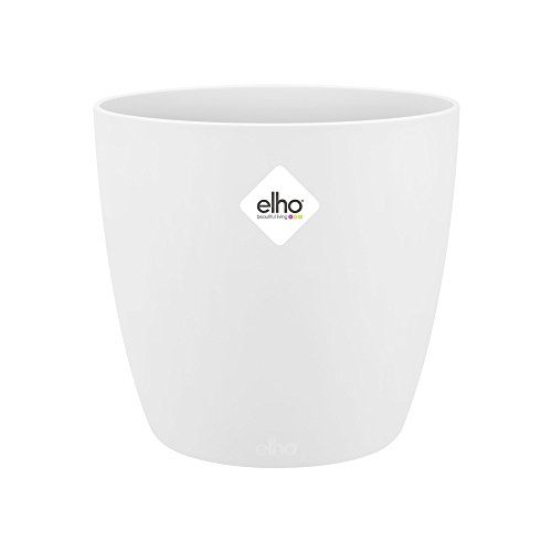Pot De Fleurs - Brussels - Plastique - Blanc - Rond - Ø24 3xh23 2cm - 100% Recycle - Elho