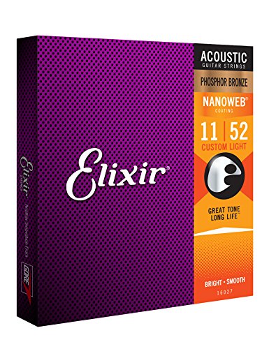 Elixir 16027 Nanoweb cordes pour guitare folk custom light