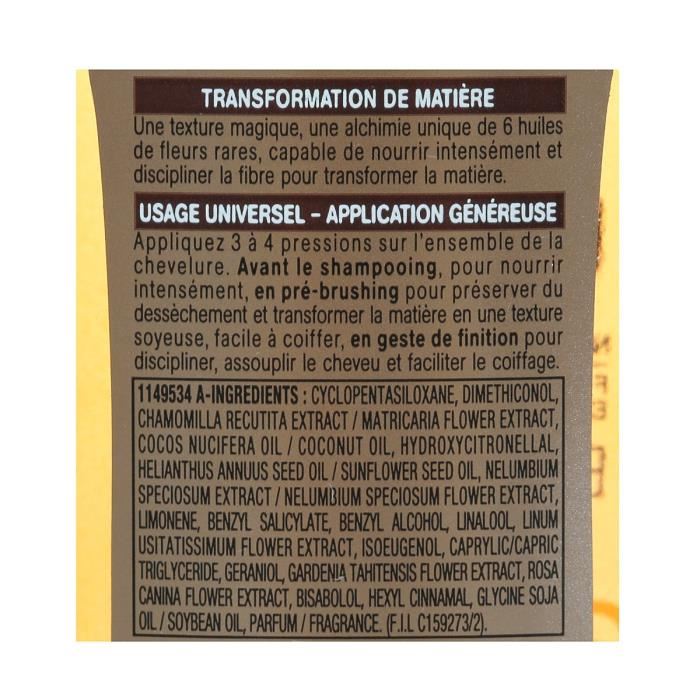 Soin Transformateur Disciplinant Elseve Jojoba L'oreal Paris - Cheveux Tres Secs - 100 Ml