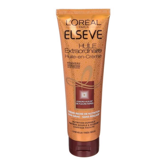 Huile-en-creme Elseve L'oreal Paris - Cheveux Tres Secs Ou Frises - Tube De 150 Ml