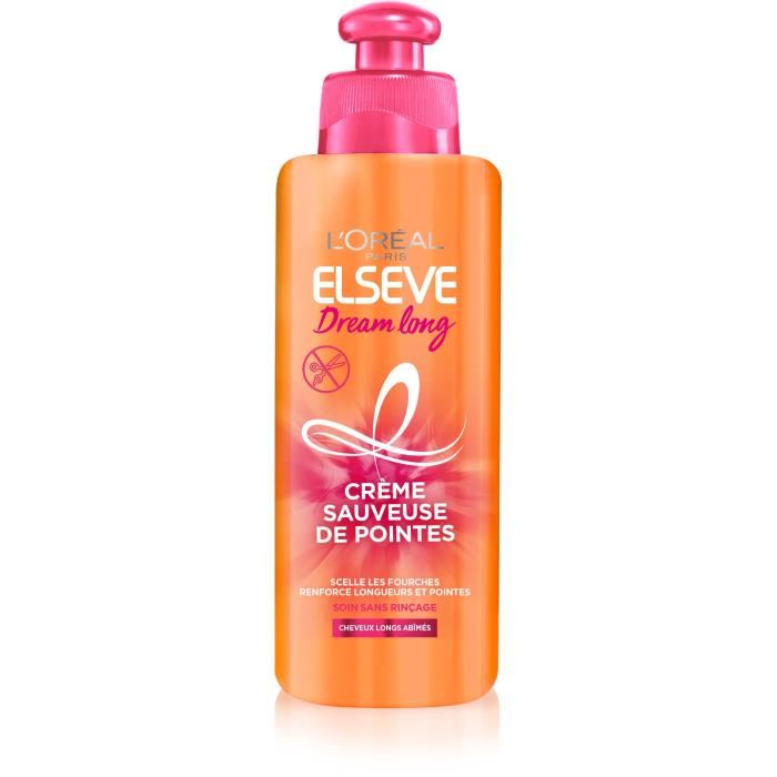 L'oreal Paris Elseve Dream Long Creme Sauveuse De Pointes Sans Rincage 200 Ml - Flacon Applicateur 200 Ml