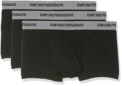 Giorgio Armani Emporio Armani Lot de 3 Boxers Coton Stretch Noirs S