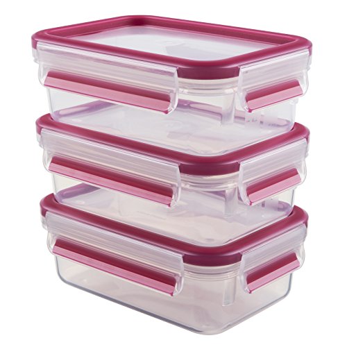 emsa Set de 3 boites Clip Close framboise 055L Emsa