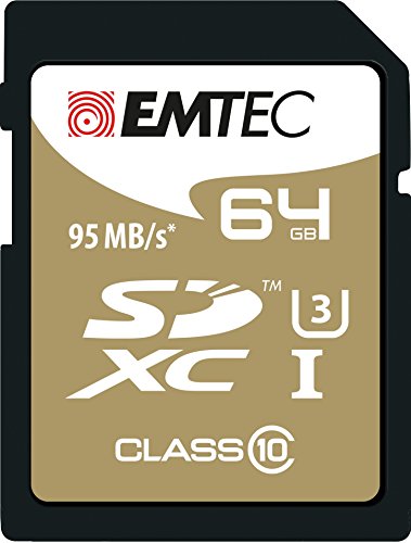 Carte Memoire Sdxc 64go Emtec Speedin Cl10 95mb/s Fullhd 4k Ultrahd