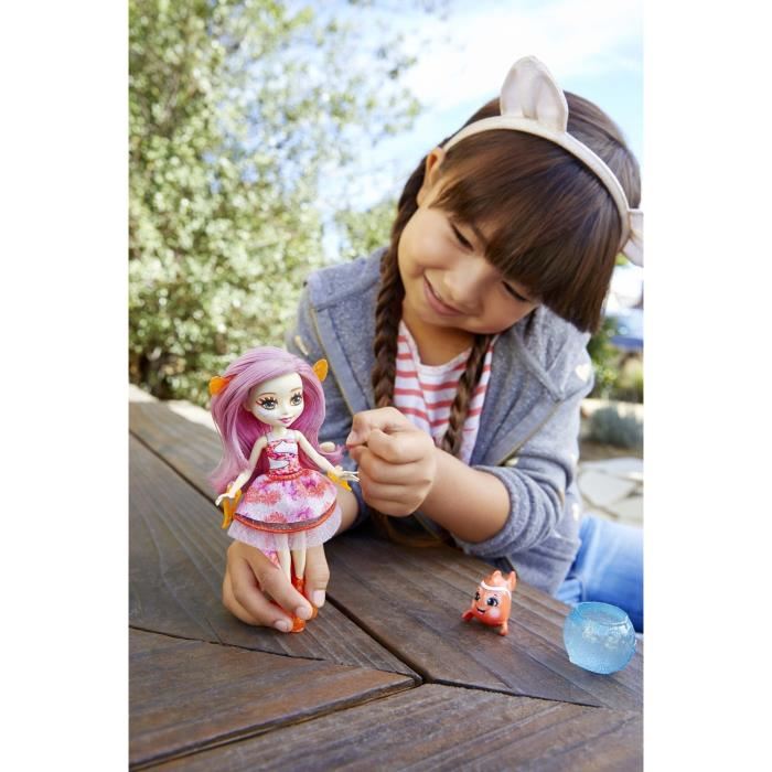 Mattel Enchantimals - Mini-poupee Cheveux Magiques & Poisson Clown