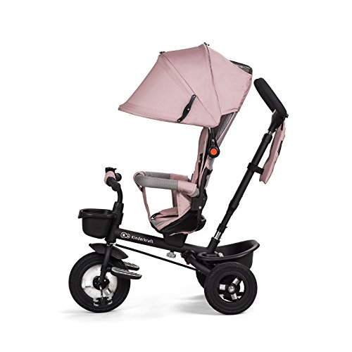 Tricycle Evolutif Kinderkraft Aveo Rose 3 Roues Pliable Pour Enfants De 9 Mois A 5 Ans