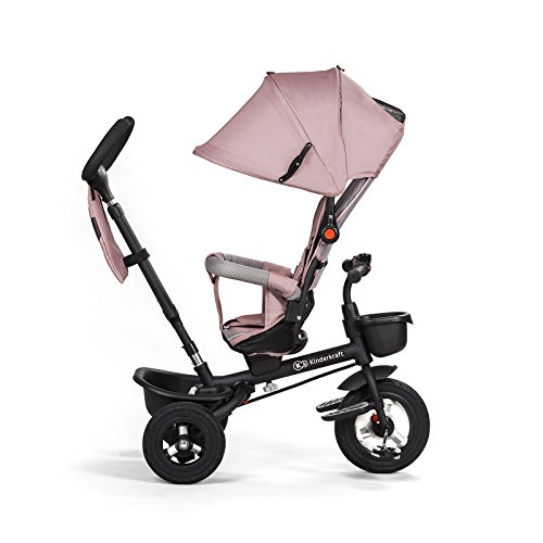 Tricycle Evolutif Kinderkraft Aveo Rose 3 Roues Pliable Pour Enfants De 9 Mois A 5 Ans