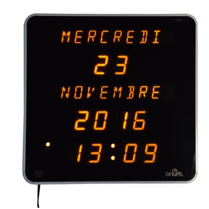 Horloge Calendrier Digitale Jaune Et Noire