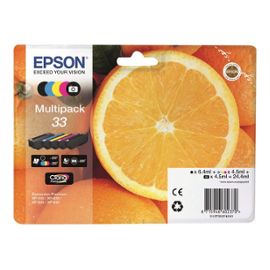 Epson 33 Oranges Cartouche D'encre Originale Claria Premium C13t33374011 - Pack Noir + Noir Photo + Couleurs