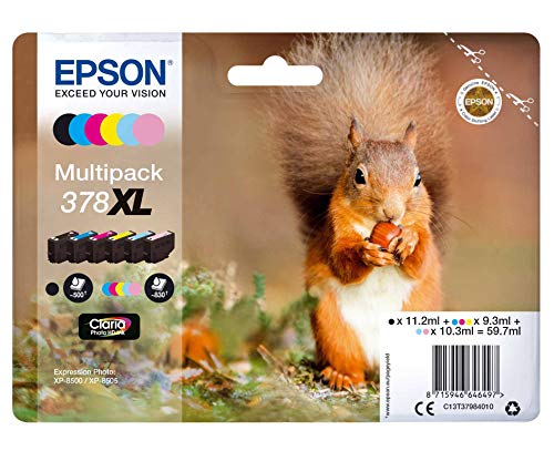 Epson D39origine Epson Expression Photo XP 8500 Series cartouche d39encre 378XL C 13 T 37984010 multicolor multipack pack de 6