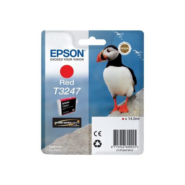 Epson D'origine Epson T3247 / C 13 T 32474010 Cartouche D'encre Rouge, 980 Pages, 1,36 Centimes Par Page, Contenu: 14 Ml