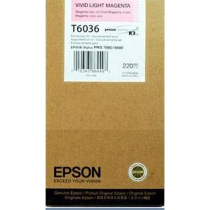 Epson D39origine Epson Stylus Pro 9880 cartouche d39encre T6036 C 13 T 603600 photomagenta contenu 220 ml
