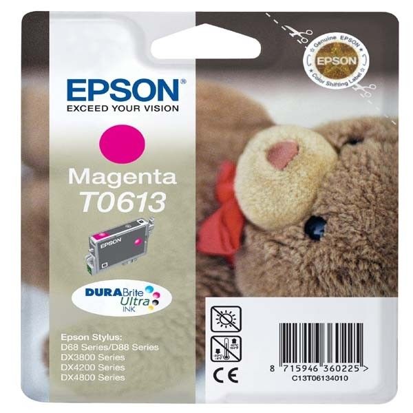 Epson T0613 Ourson Cartouche D'encre Originale Durabrite Ultra C13t06134010 - Magenta