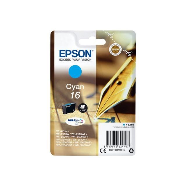 Epson Cartouche Dencre T1622 Cyan - Stylo Plume (c13t16224012)