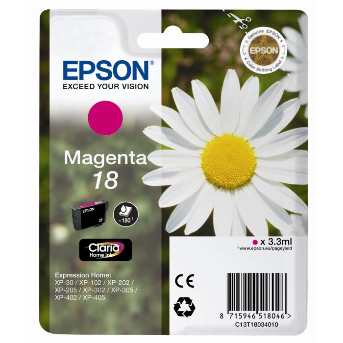 Epson 18 (c13t18034012) - Magenta - Cartouche D'encre