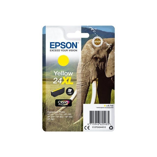 Epson Cartouche Dencre T2434 Xl Jaune Elephant C13t24344012