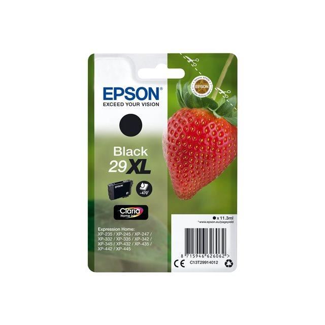Epson D'origine Epson Expression Home XP-240 Series cartouche d'encre (29XL / C 13 T 29914012) noir, 470 pages, 4,46 centimes par page, contenu: 11 ml