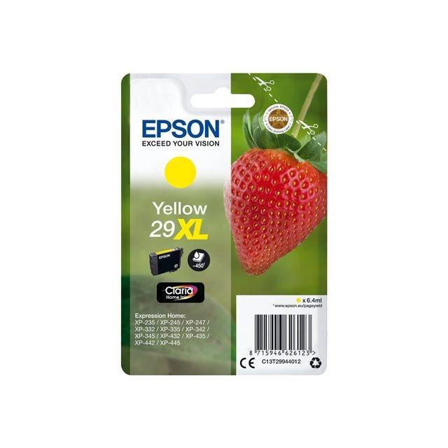 Epson D'origine Epson Expression Home XP-330 Series cartouche d'encre (29XL / C 13 T 29944012) jaune, 450 pages, 3,44 centimes par page, contenu: 6 ml
