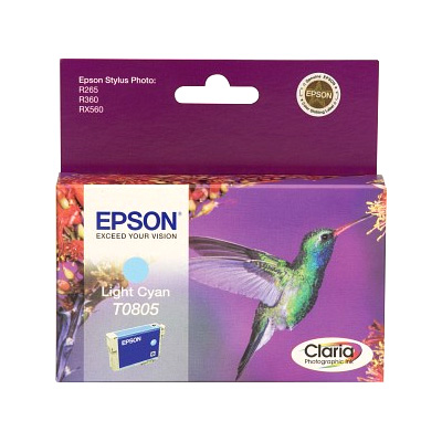 Epson D'origine Epson Stylus Photo PX 660 cartouche d'encre (T0805 / C 13 T 08054011) photocyan, 330 pages, 3,52 centimes par page, contenu: 7 ml
