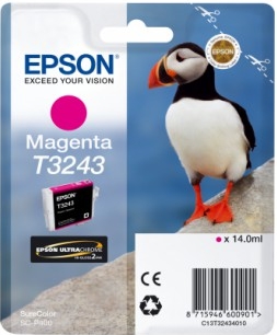 Epson D'origine Epson SureColor SC-P 400 cartouche d'encre (T3243 / C 13 T 32434010) magenta, 980 pages, 1,36 centimes par page, contenu: 14 ml