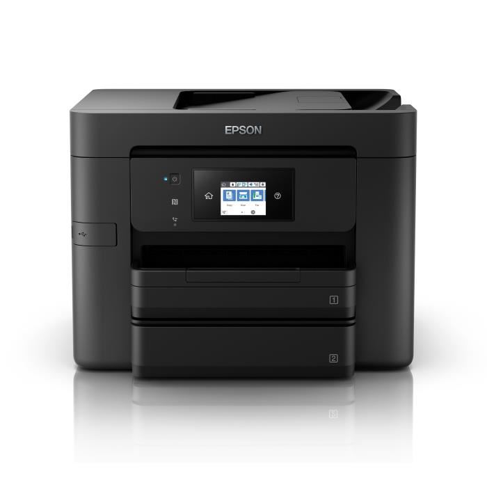 Epson WorkForce Pro WF 4730DTWF Imprimante multifonctions couleur jet dencre A4Legal support jusqua 34 ppm impression 500 feuilles 336 Kbitss USB 20 LAN Wi Fin hote USB NFC