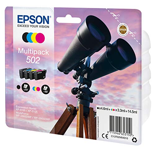 Epson Multipack 502 Jumelles Noir Cyan Magenta Jaune C13t02v64020