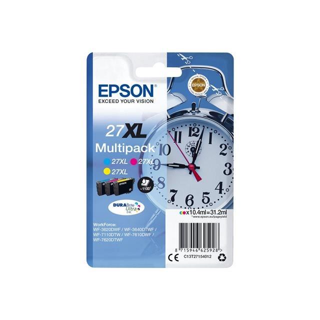 Epson Multipack T2715 Xl - Reveil - Cyan, Magenta, Jaune (c13t27154012)