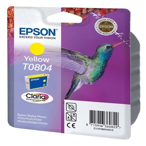 Epson Encre T0804 Jaune Stylus Photo R265360 Rx560585 Px700800fw