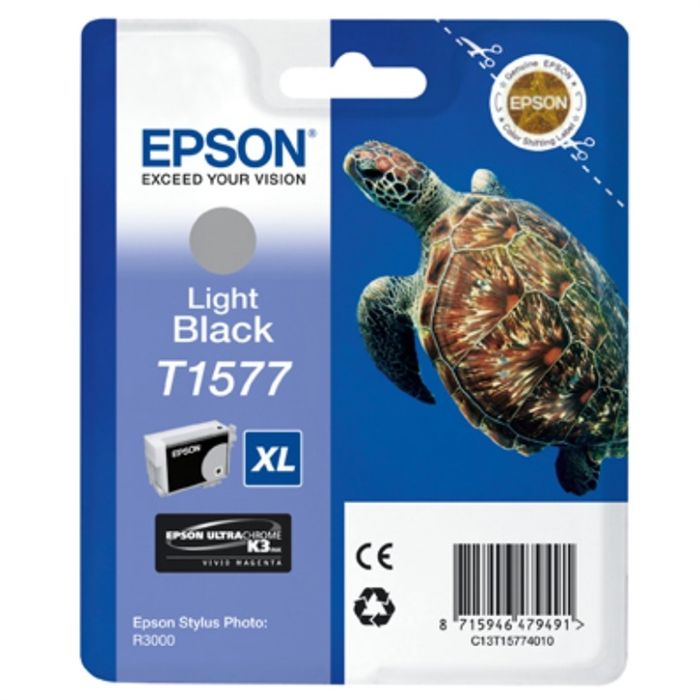 Epson Encre T1577 Noir Clair 259ml Stylus Photo R3000