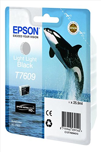 Epson D'origine Epson SureColor SC-P 600 cartouche d'encre (T7609 / C 13 T 76094010) noir, 1 200 pages, 1,96 centimes par page, contenu: 25 ml