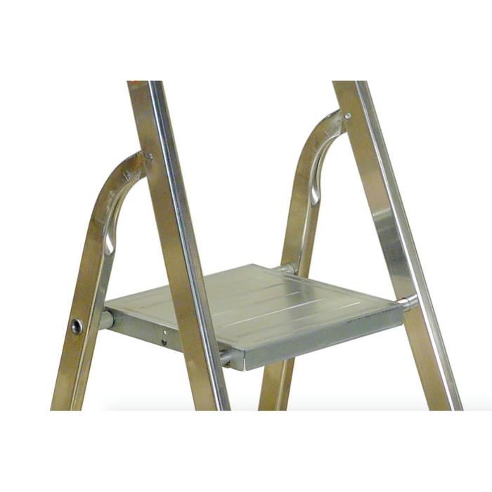 Escabeau Menager 3 Marches - Escalux - Alumixte - Plateforme Et Marches En Acier Zingue - Charge Jusqua 150kg