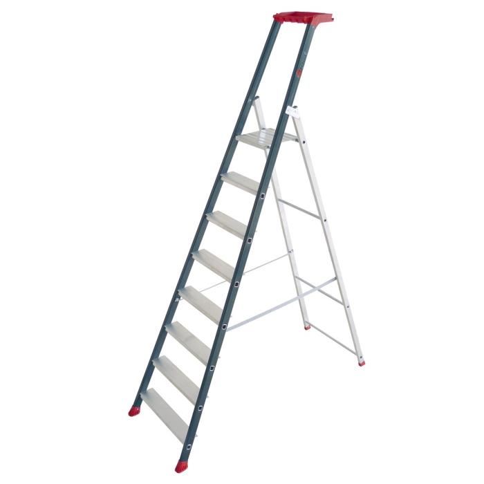 Escabeau Professionnel 8 Marches En Aluminium Escalux Prolux Plus - Gris