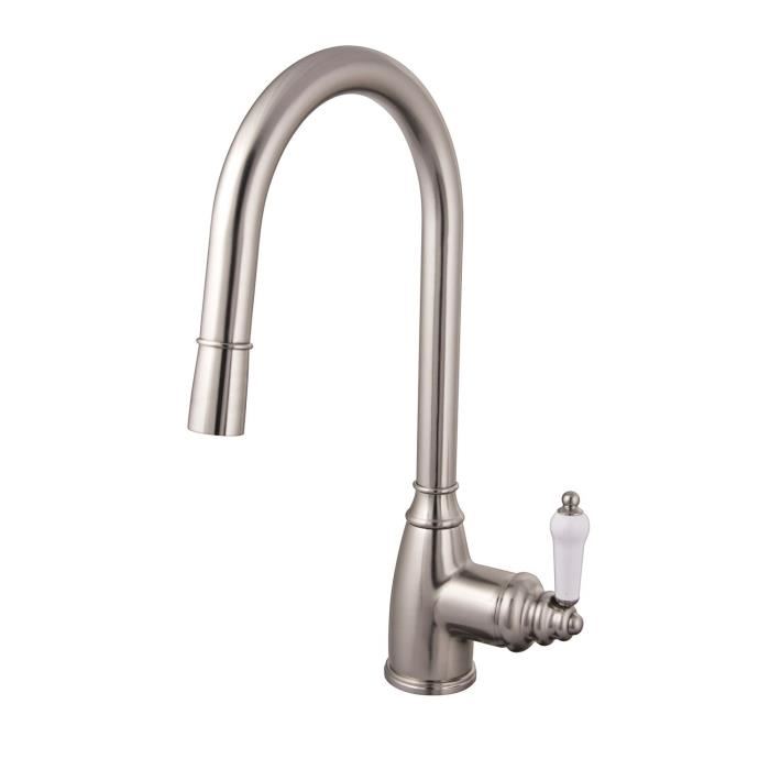 Robinet De Cuisine Essebagno Ascott Inox Douchette Extractible Certifie Acs