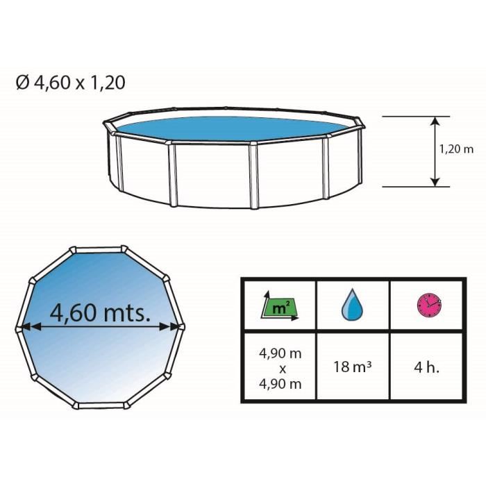 Piscine Hors Sol Etnica 450 X 120 Cm H
