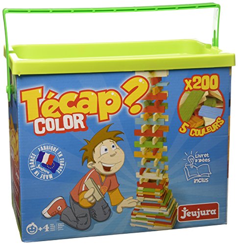 Jeu De Construction En Bois - Jeujura - Tecap Color - 200 Pieces - Mixte - A Partir De 4 Ans