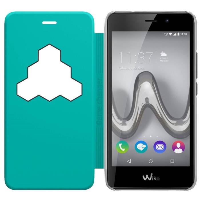 Wiko Wicube Coque Smart Folio Pour Wiko Tommy 2 Bleen
