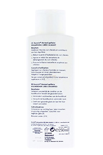 Eucerin Dermo Capillaire Shampoing Calmant 5% Uree Cuir Chevelu Irrite 250ml