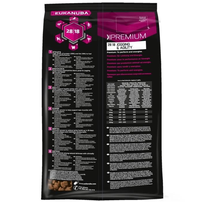 Eukanuba Chien - Adulte Jogging & Agility 15 Kg