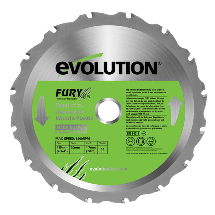 EVOLUTION Lame multi-usages FURY 185mm