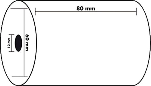 exacompta Bobine papier thermique 1 pli 80 x 60 mm pour caisse - Paquet de 10