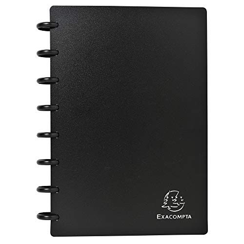 Porte-cartes De Visite - Exacompta - A5 - Noir - 120 Cartes Max - Pochettes Detachables