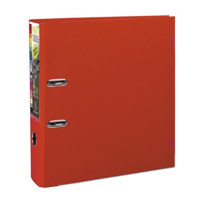 Exacompta Classeur A Levier Extra Large Dos 80mm 242 X 297 Remborde Polypropylene Rouge