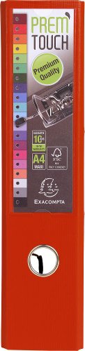 Classeur Prem'touch - 2 anneaux - EXACOMPTA - Dos 80 mm - Rouge